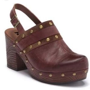 Korks Melrosa Boho Clog Heels Leather 9